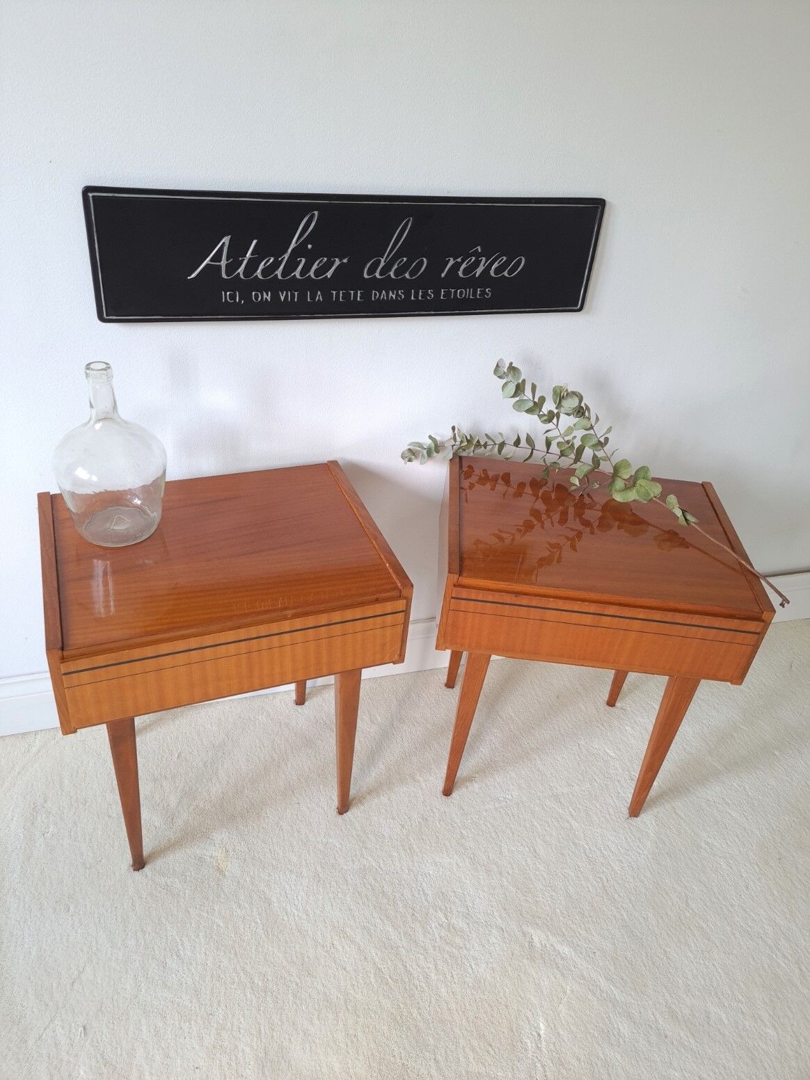 Pair of scandinavian bedside tables