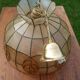 Mother-of-pearl and brass pendant light