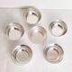 Silver-plated metal cups, ice cream or sorbet cups