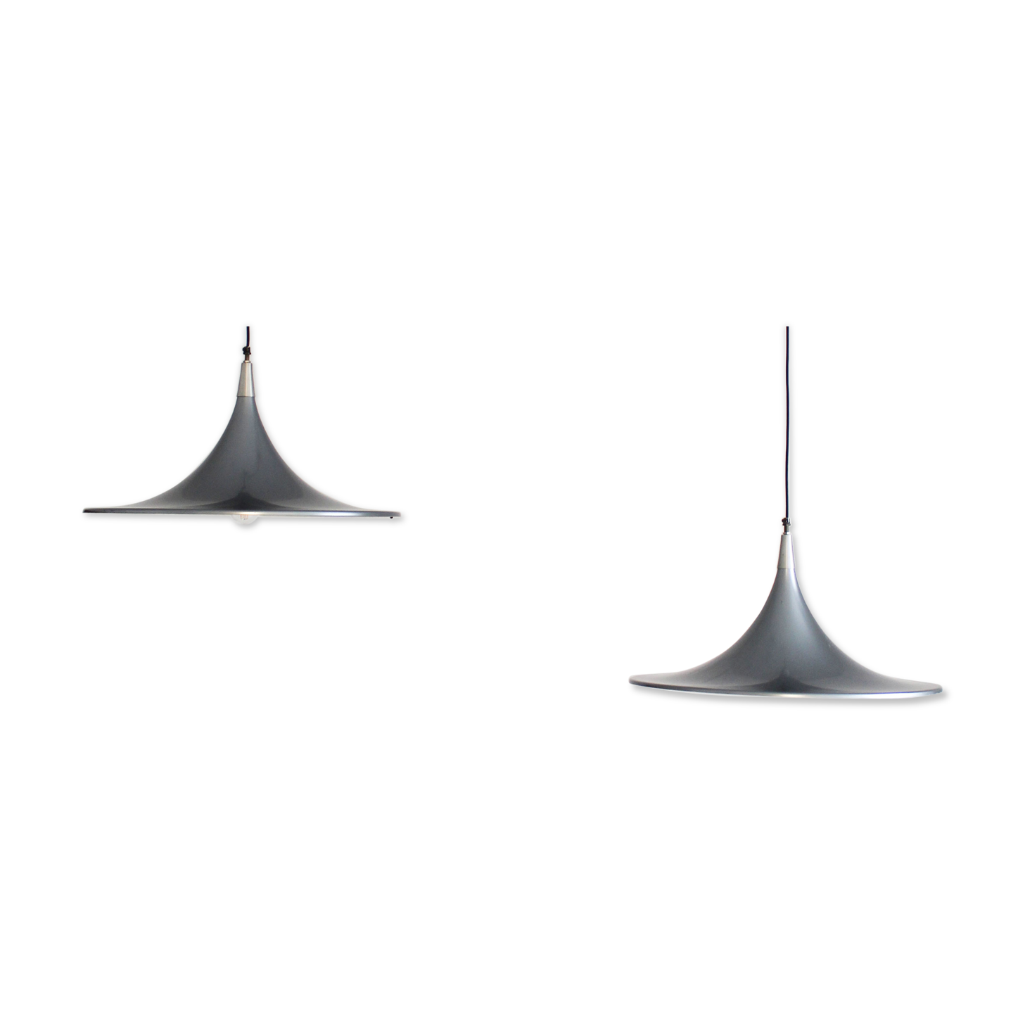 Pair of ceiling chandeliers Goffredo Reggiani, Italy 1980s.