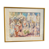 Signed watercolor