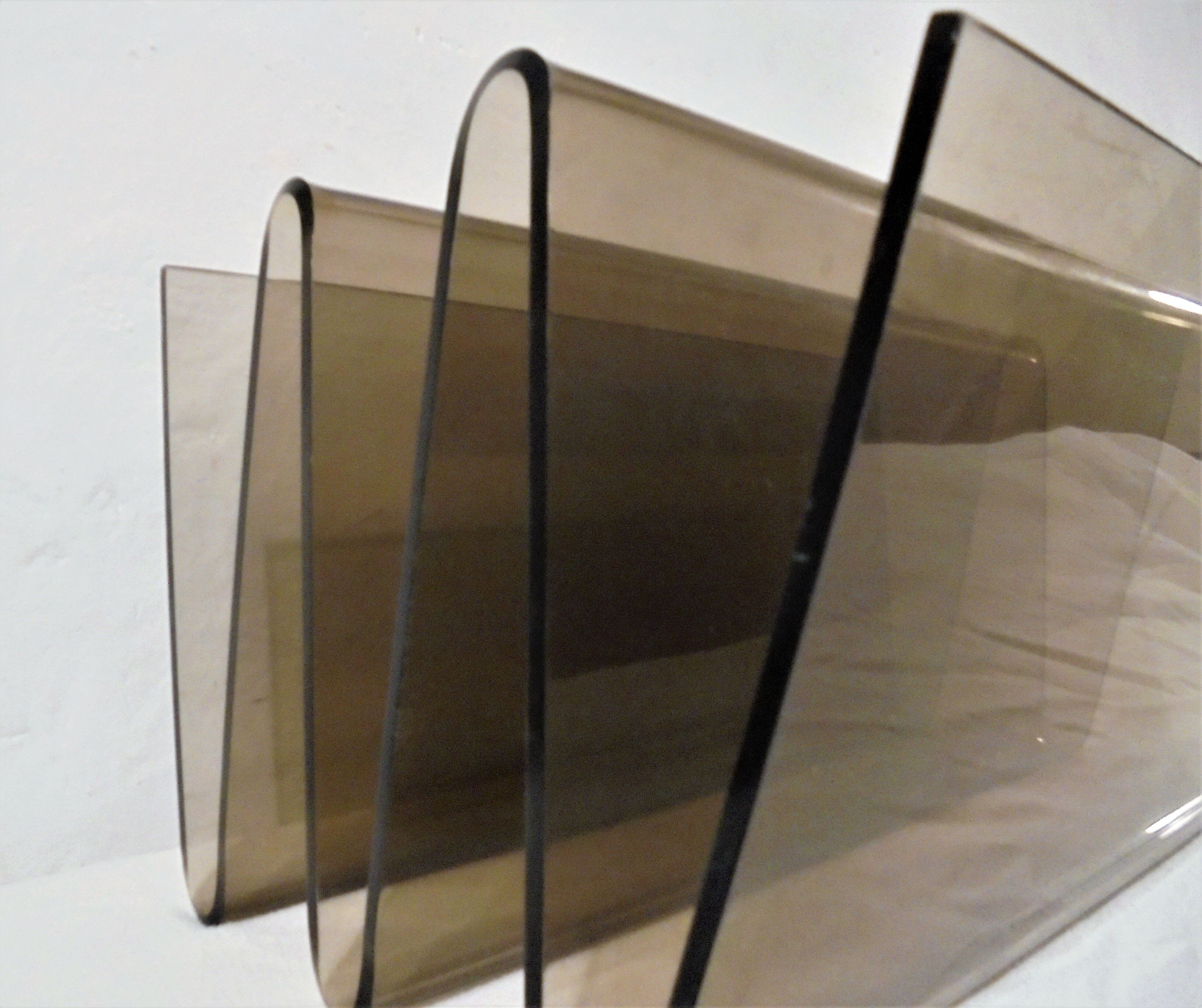 Magazines rack, smoked plexi