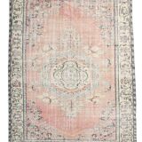 6x8 Peach Red & Cream Vintage Rug 194x252Cm SK 24649
