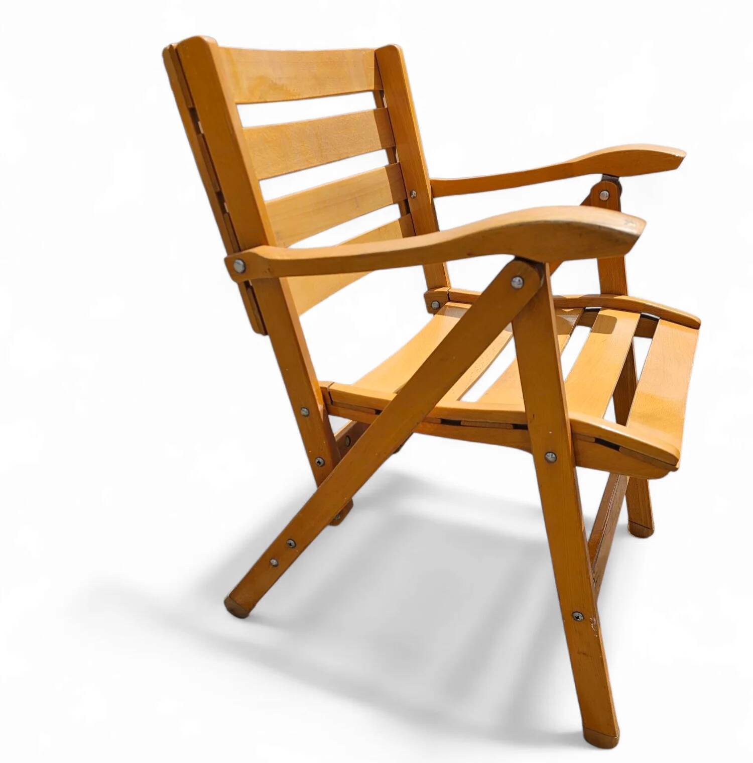 4 x folding chairs by Ico & Luisa Parisi for Reguitti, Italy, 1970s