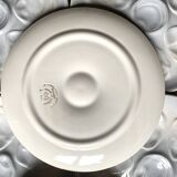 12 Saint Amand oyster plates, sky blue and white