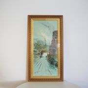 Paintings, oil on canvas, Moretti, 1970, set of 3