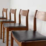 Set Of 4 Midcentury Danish Style Teak Chairs.
