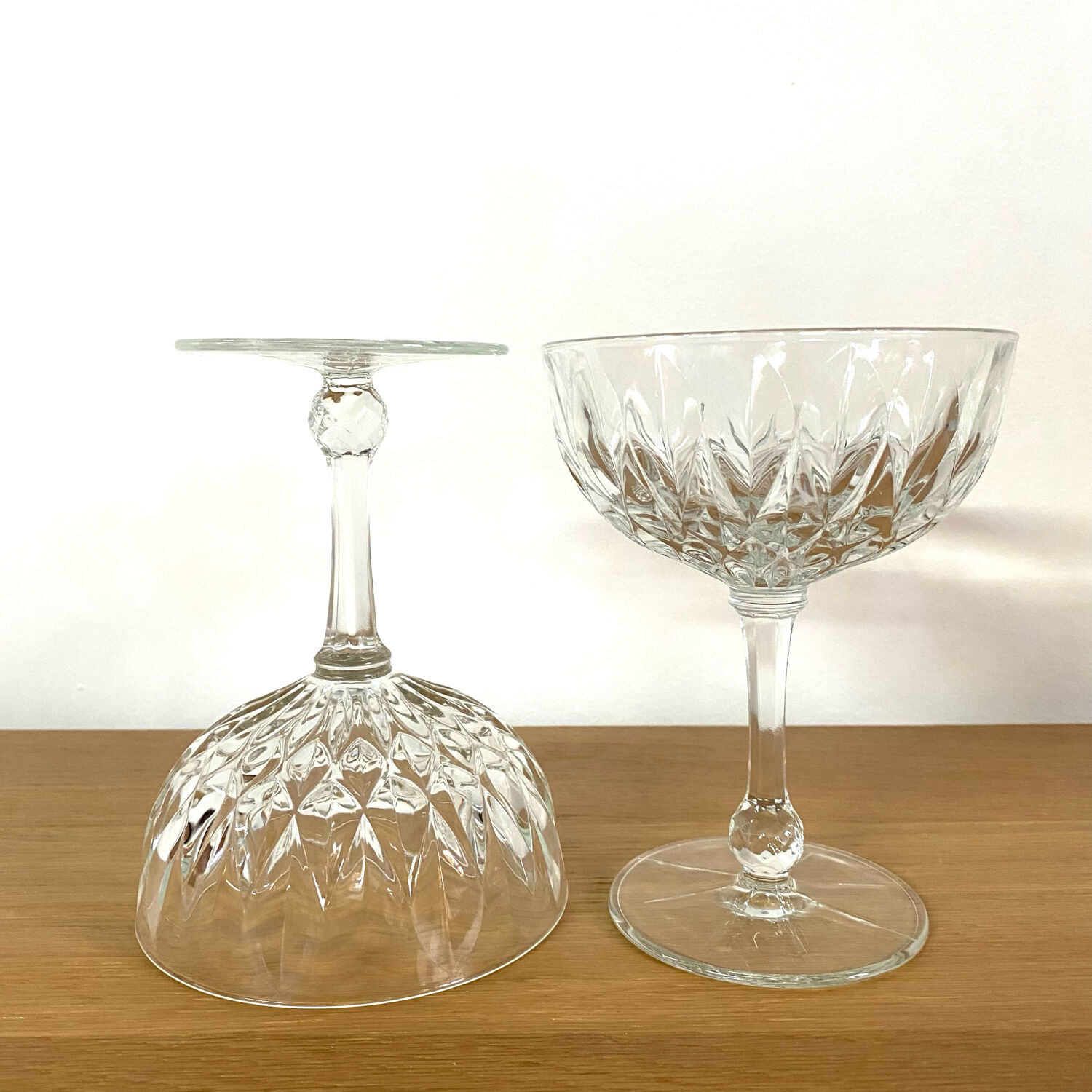 Coupes à champagne - Cristal - vintage