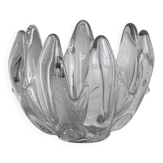 Coupe, vide-poche en verre ouraline vintage