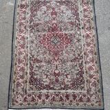 Tapis ancien kashmir laine et soie 144x93cm