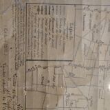 Old map of Orléans under glass frame