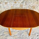 Extendable dining table in teak, butterfly extension by Van Pelt circa 1960.