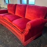1970s velvet sofa