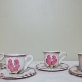4 tasses à café en grès