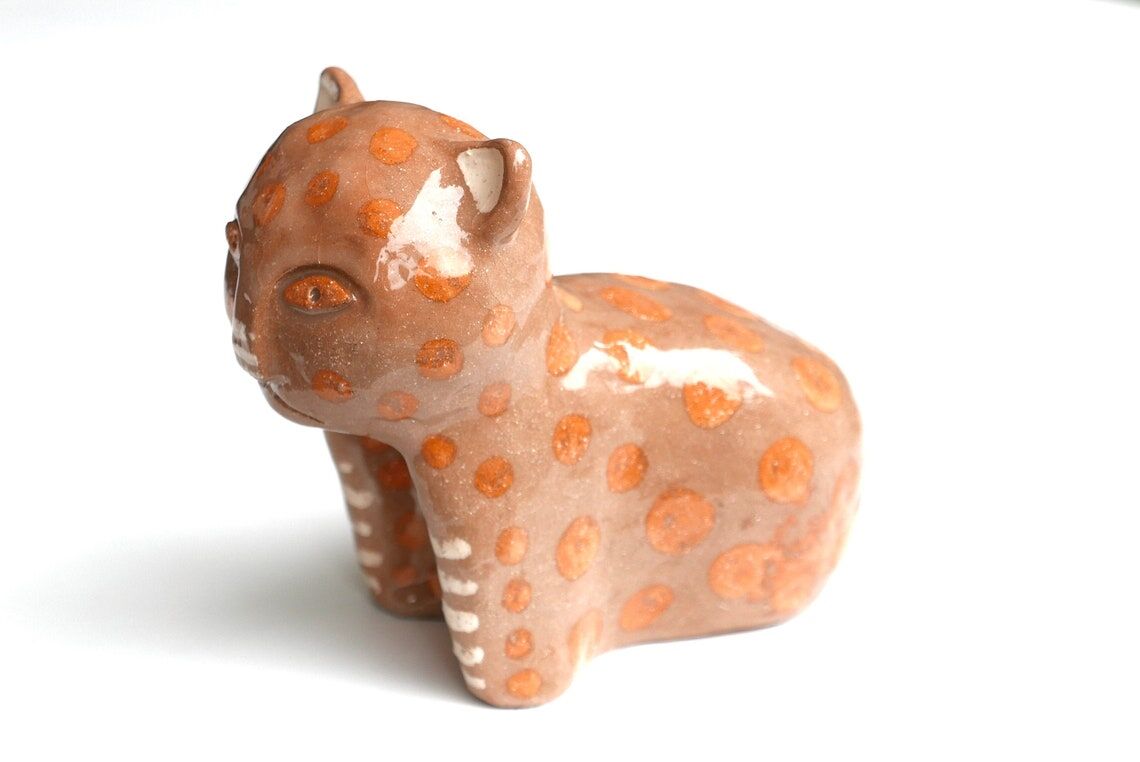 Signed ceramic cat, 70s
