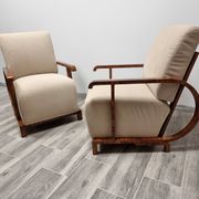 Paire de fauteuils art déco restaurés