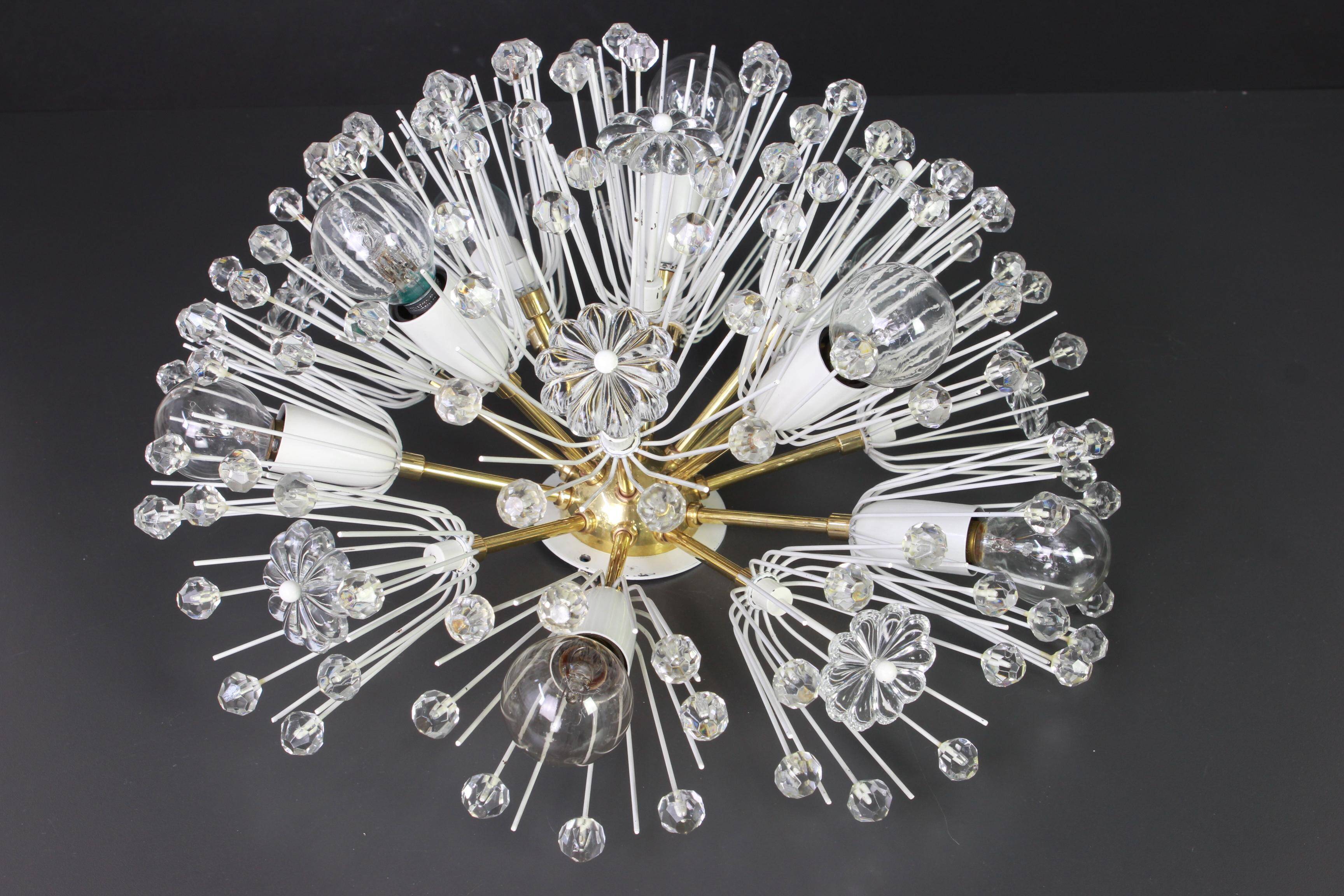 Starred brass chandelier by Emil Stejnar, Austria, 1960s.