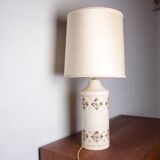 Danish table lamp in beige enamelled stoneware by Bitossi for Bergboms 1960.