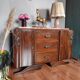 Oak art deco chest of drawers