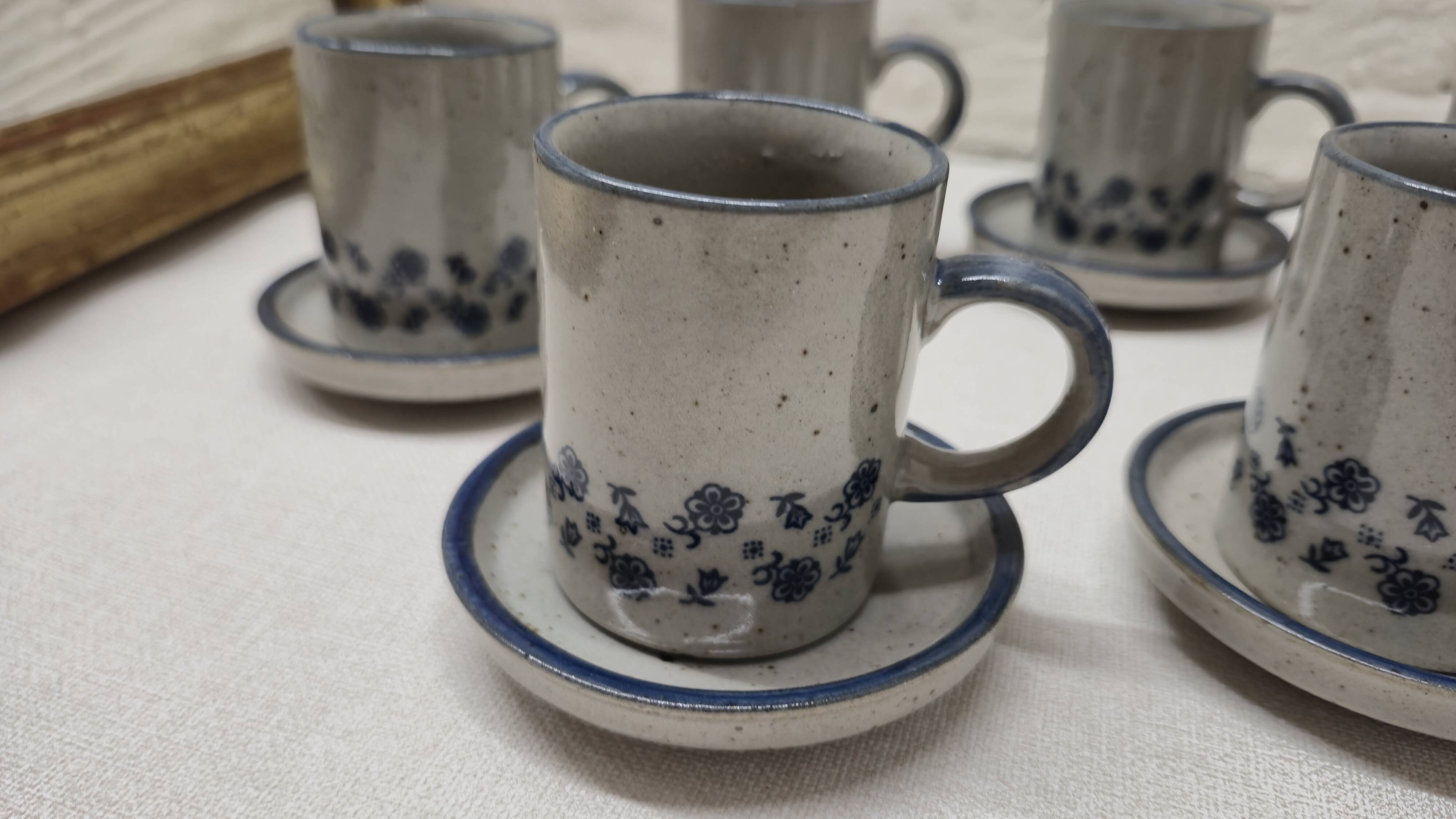 Set 6 tasses à café grés moucheté