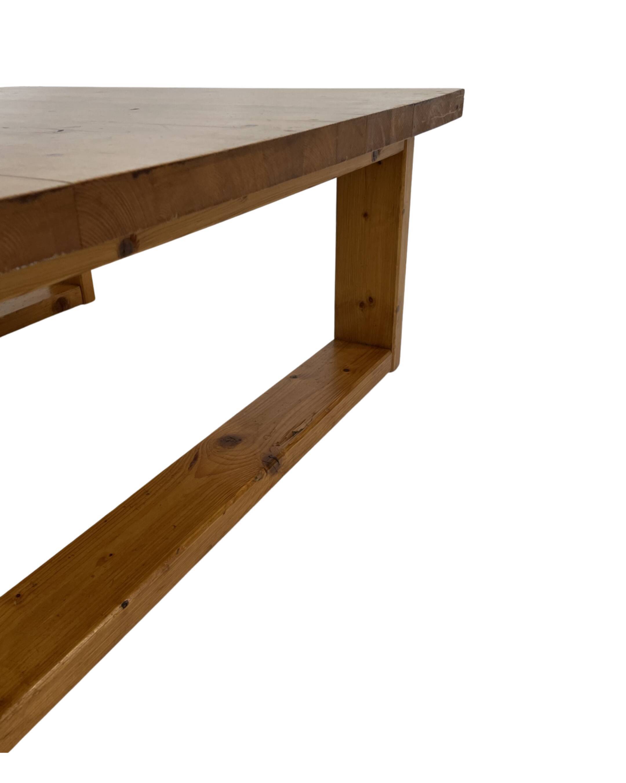 Vintage coffee table pinewood minimalist 1960s