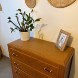 Très belle commode vintage en chêne miel