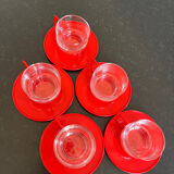 Set of 5 cups and under cups Moulinex