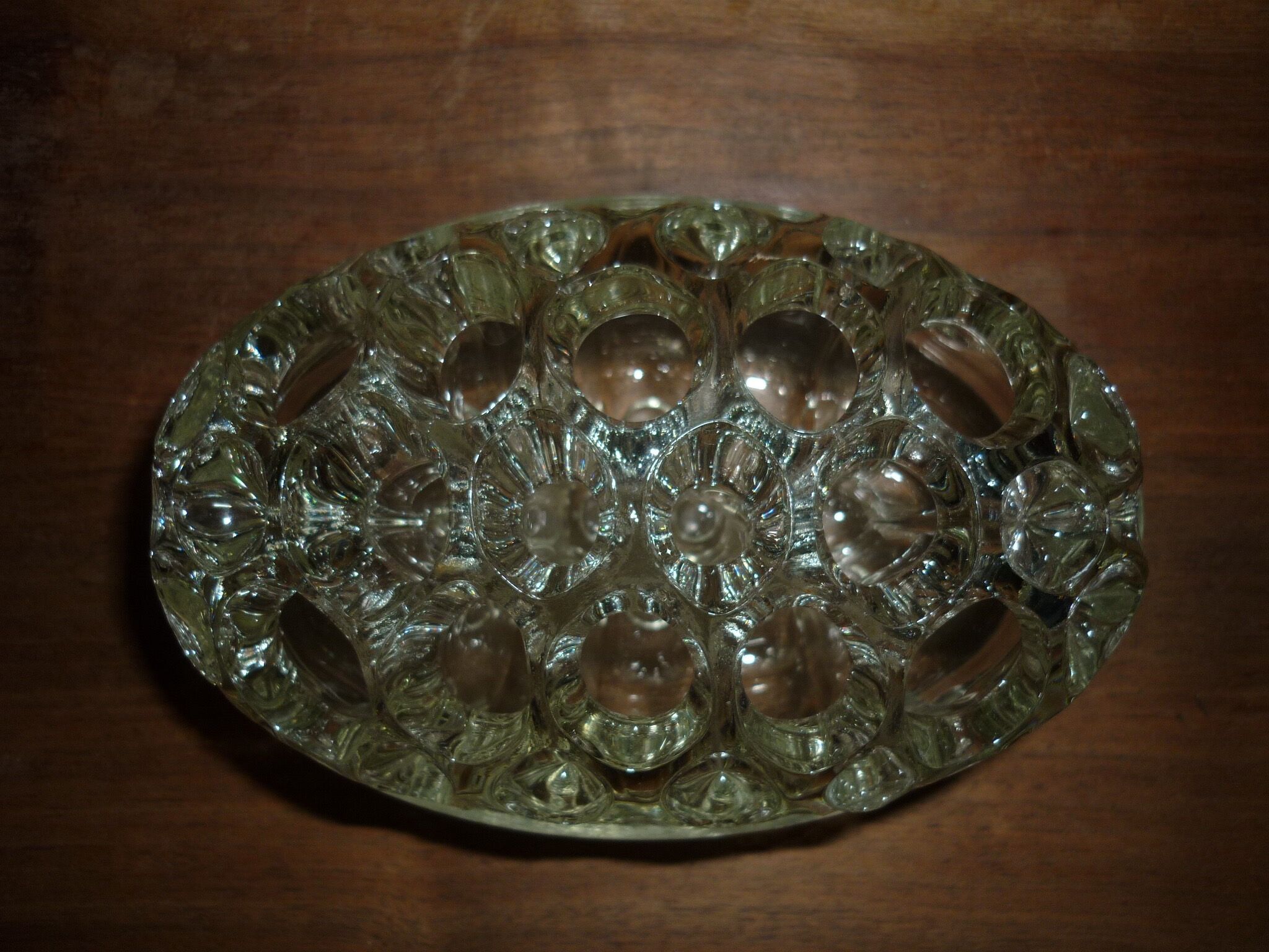 Pique oval glass flowers