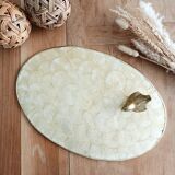 Capiz mother-of-pearl tray, placemat