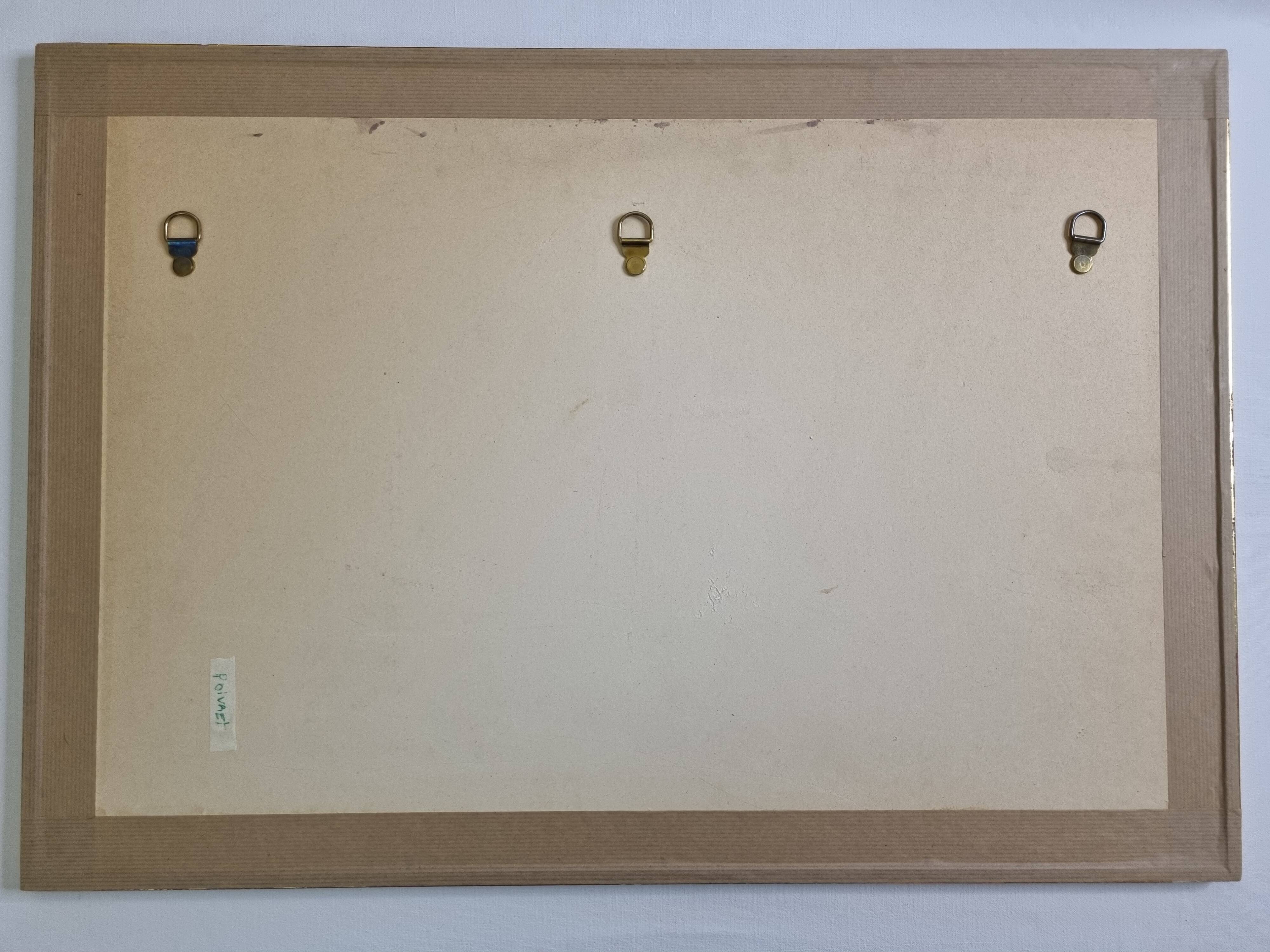 Original lithograph after Jean-Luc Poivret, "Flying Machine", 69 x 47 cm, framed, 1970s