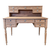 Bureau à gradin style Louis XVI en merisier massif rénové