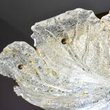 Splendid large size Italian Murano glass yellow and transparent ceiling light
