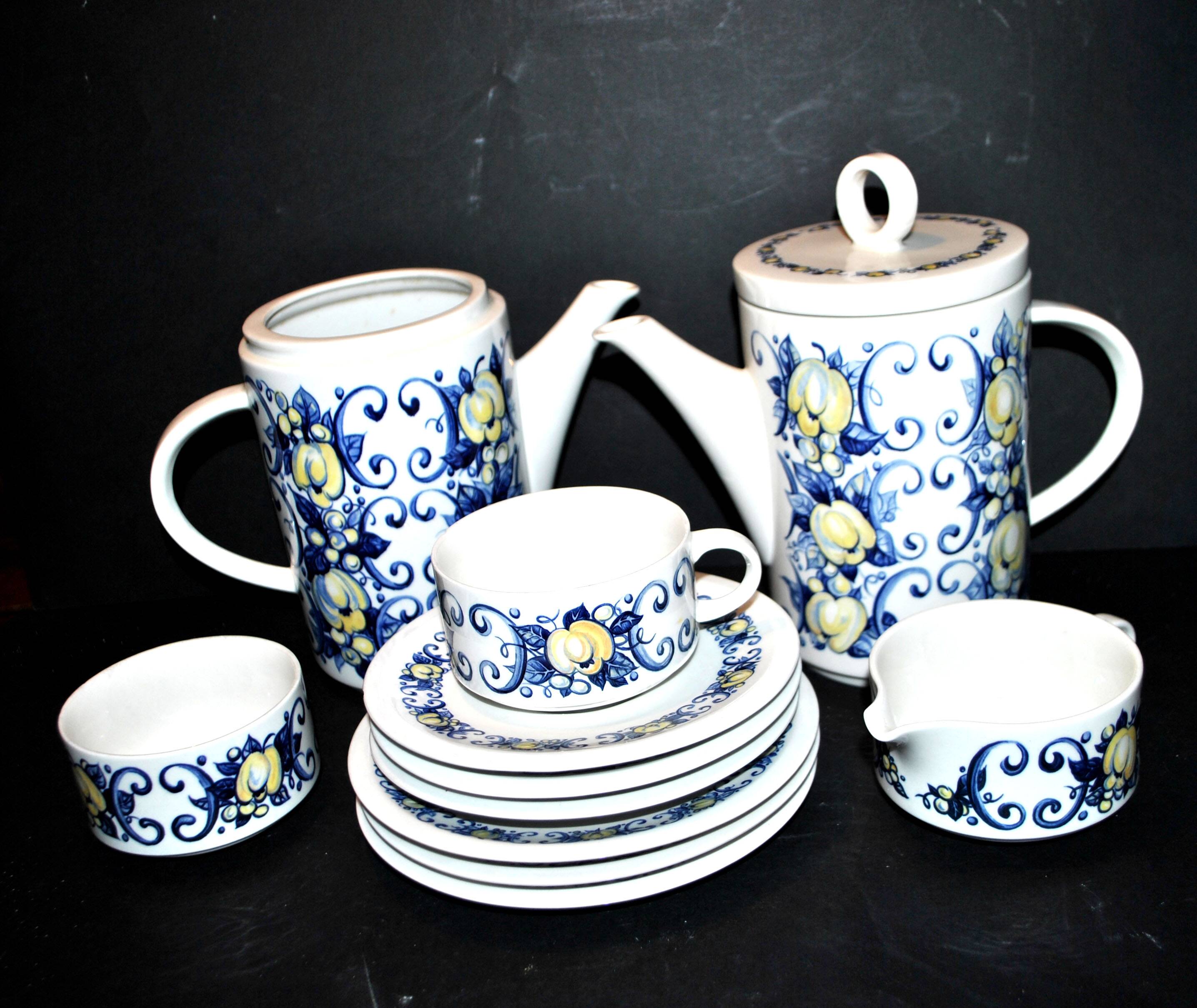 Villeroy & Boch CADIZ coffee set, coffee pot, creamer, cup