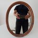 Antique rattan table mirror early 20th century