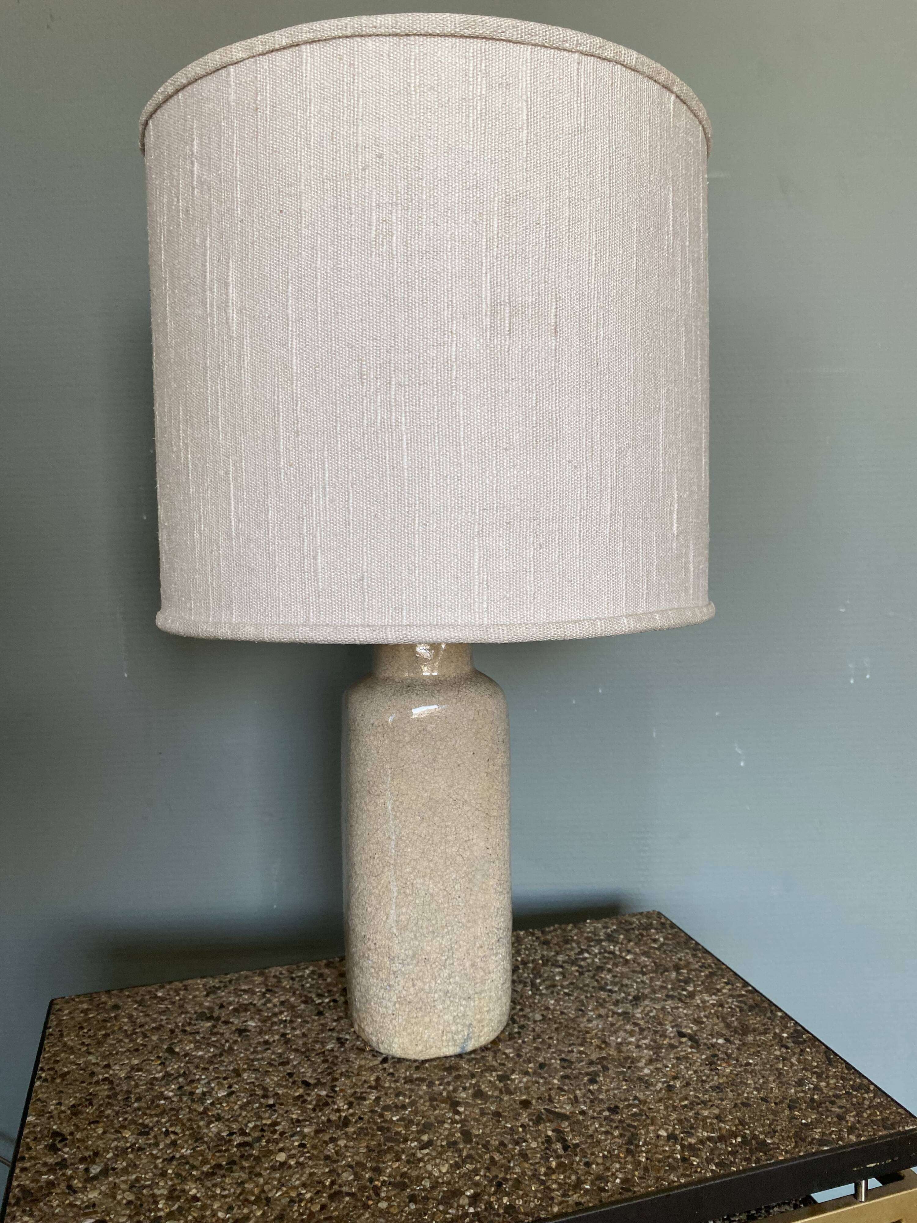 Vintage Earthenware Craquelé Mid-Century Table lamp by Pieter Groeneveldt, 1950s