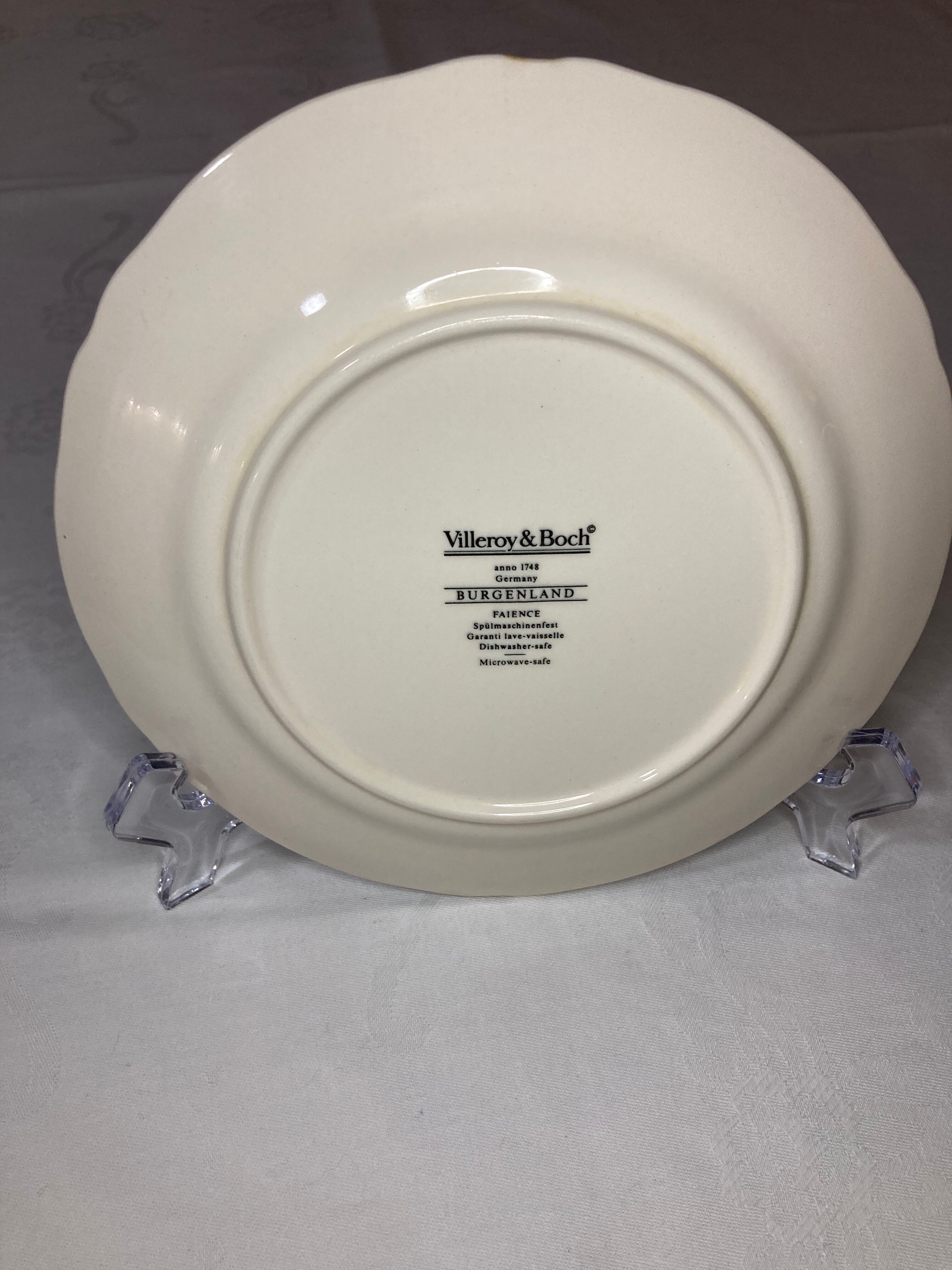 Blue Villeroy and Boch Burgenland dessert plate