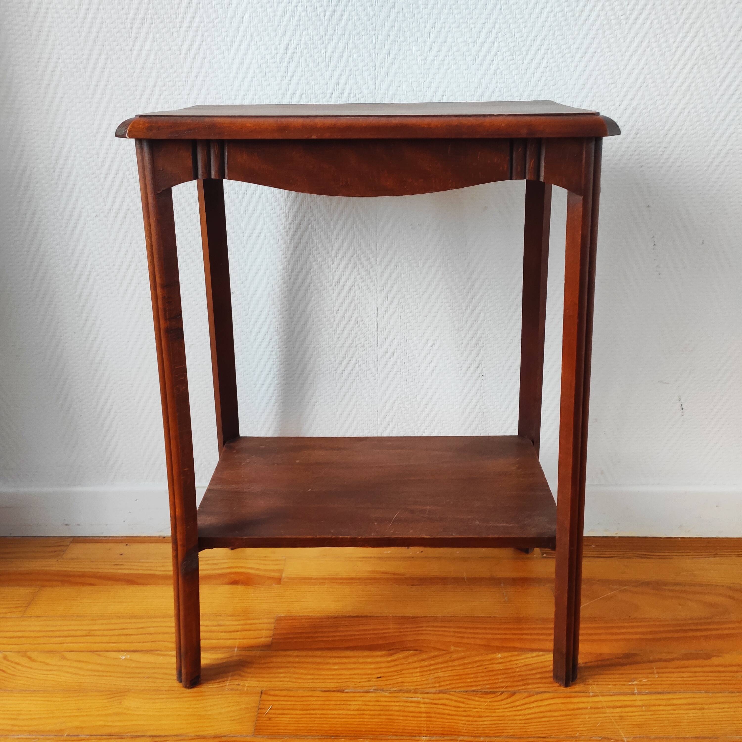Vintage solid wood console – Art Deco style 1930-40s