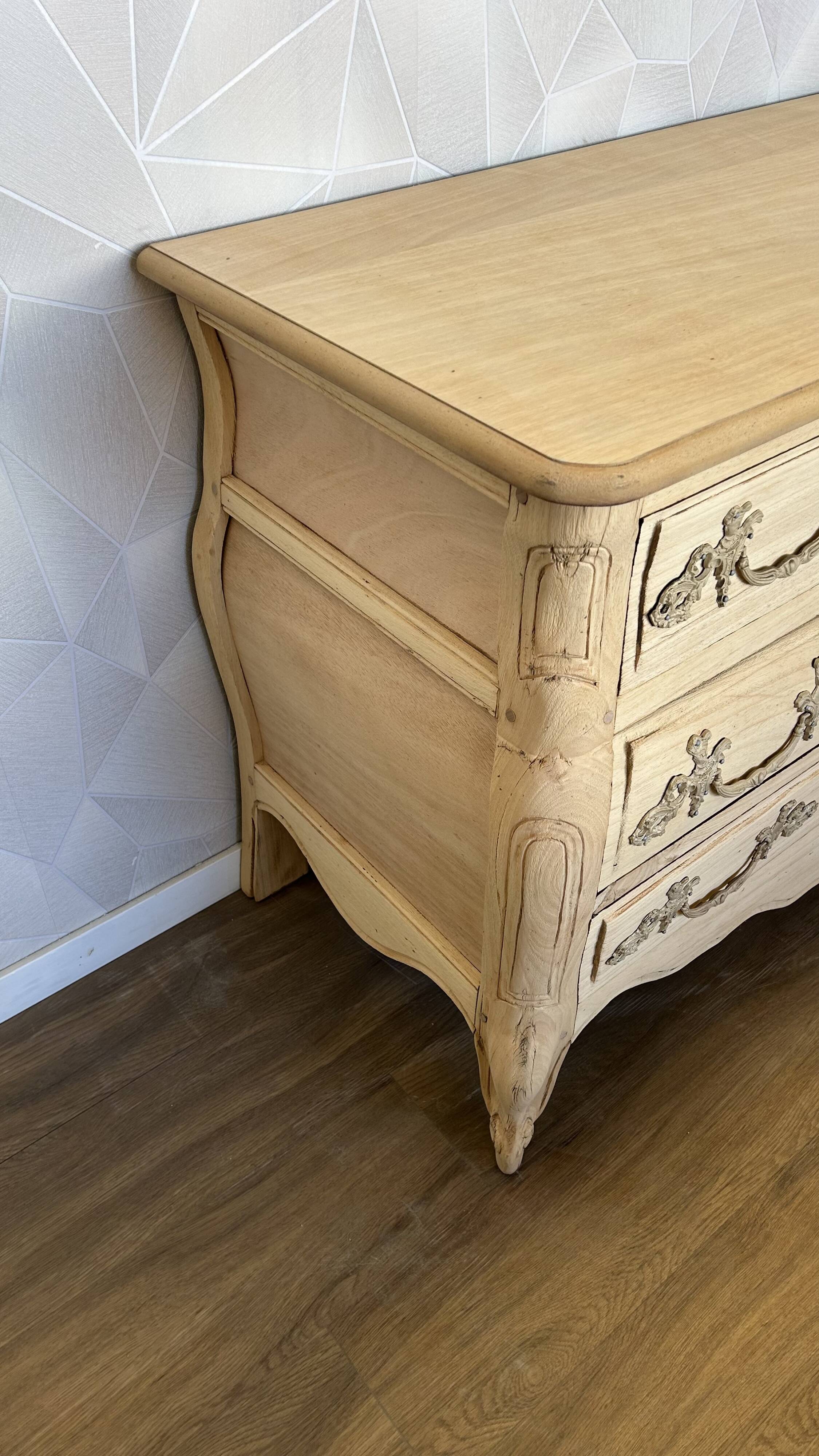 Antique Louis XV chest of drawers, airbrushed