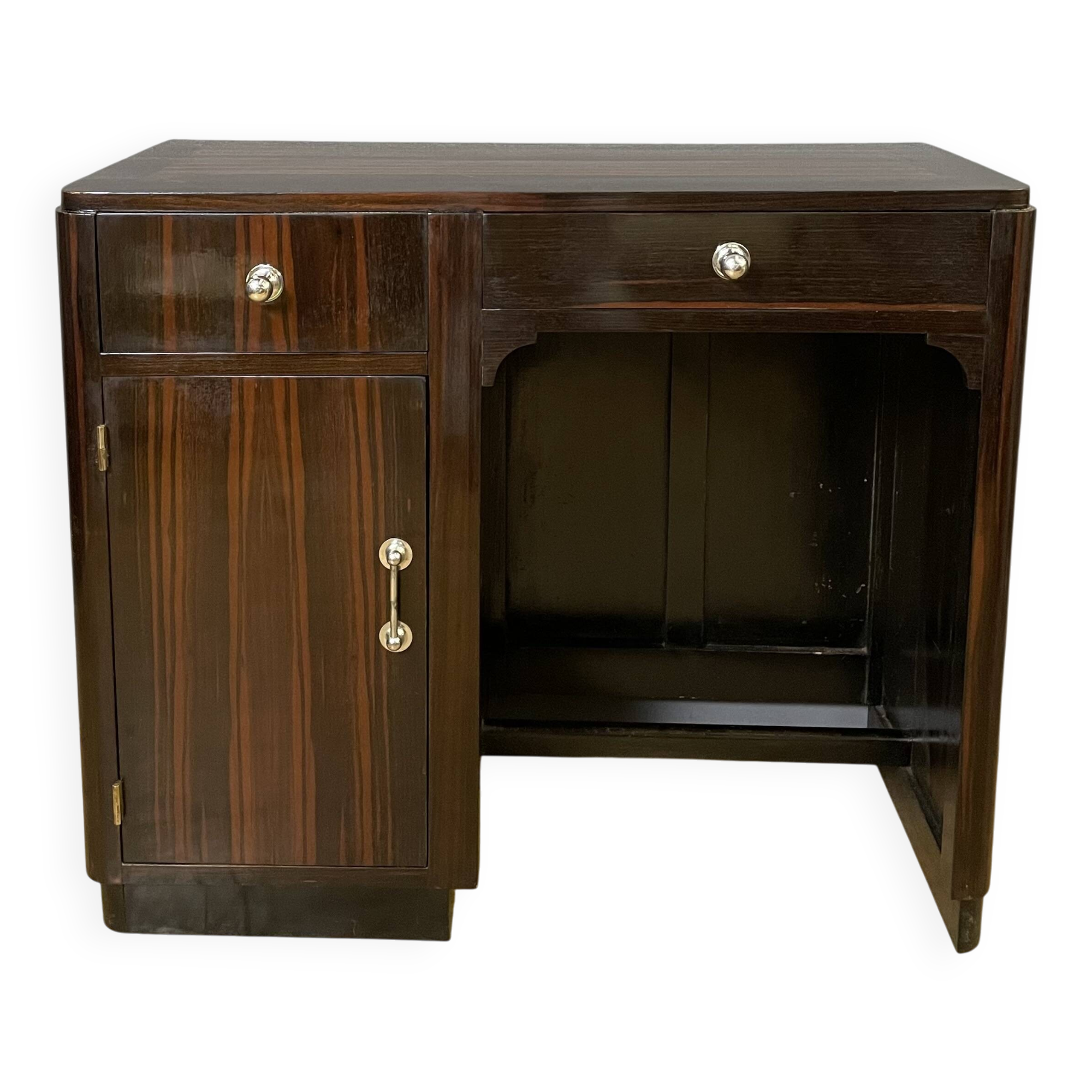 Art Deco desk in Macassar ebony