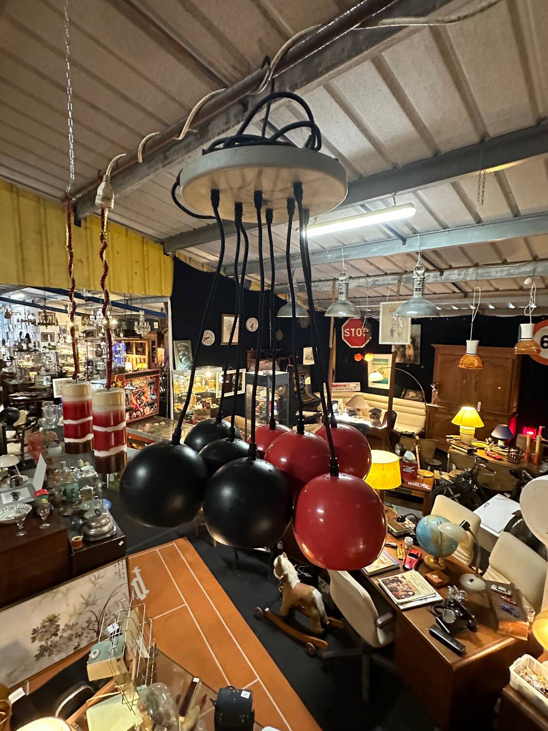 Two-tone eyeball chandelier