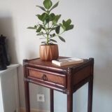 Vintage rattan side table