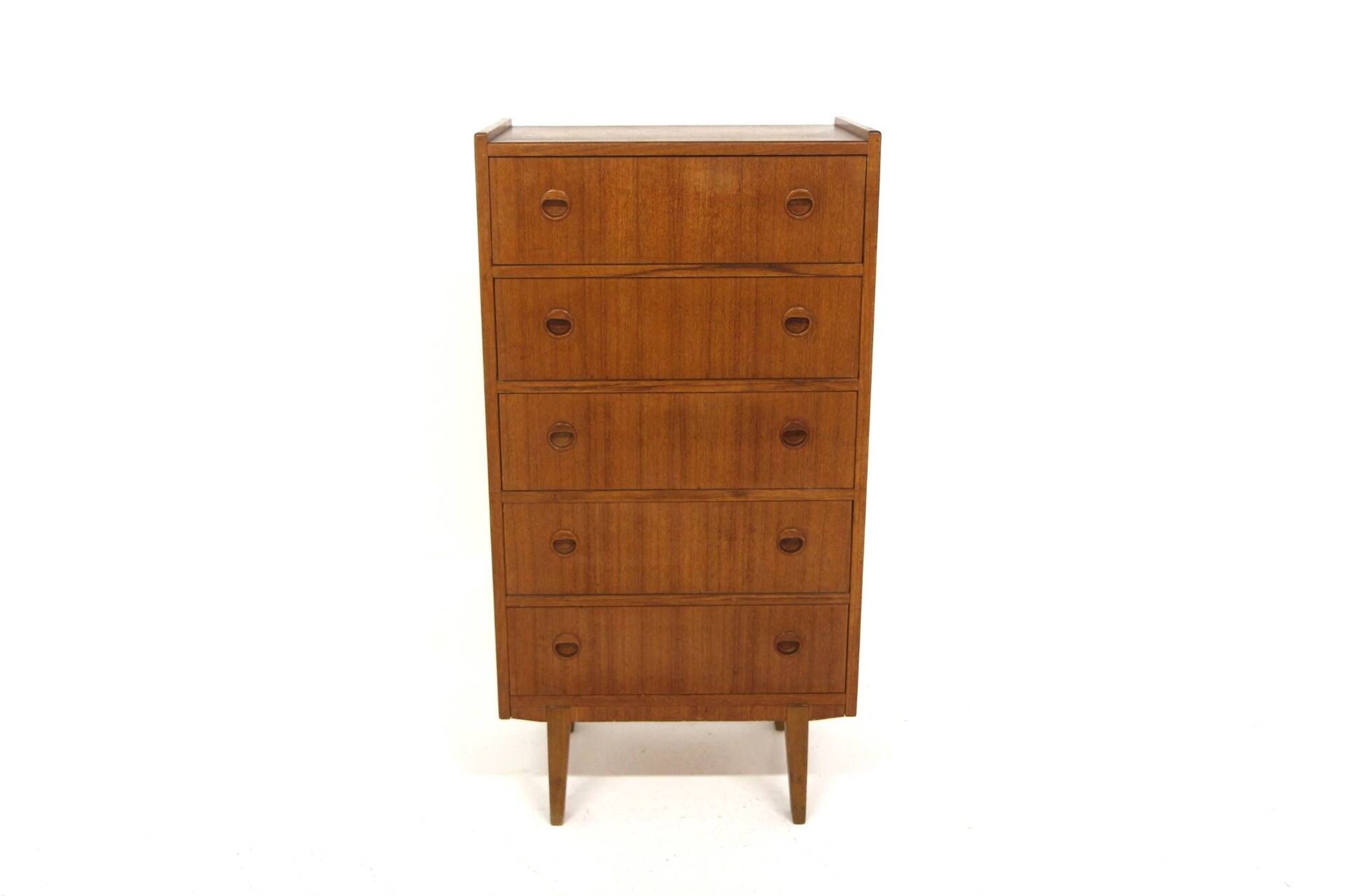 Commode scandinave "tallboy" en teck, Danemark, 1960