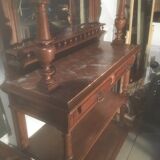Service Henri ll in walnut, marble top