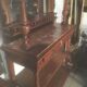 Henri II walnut sideboard, marble top