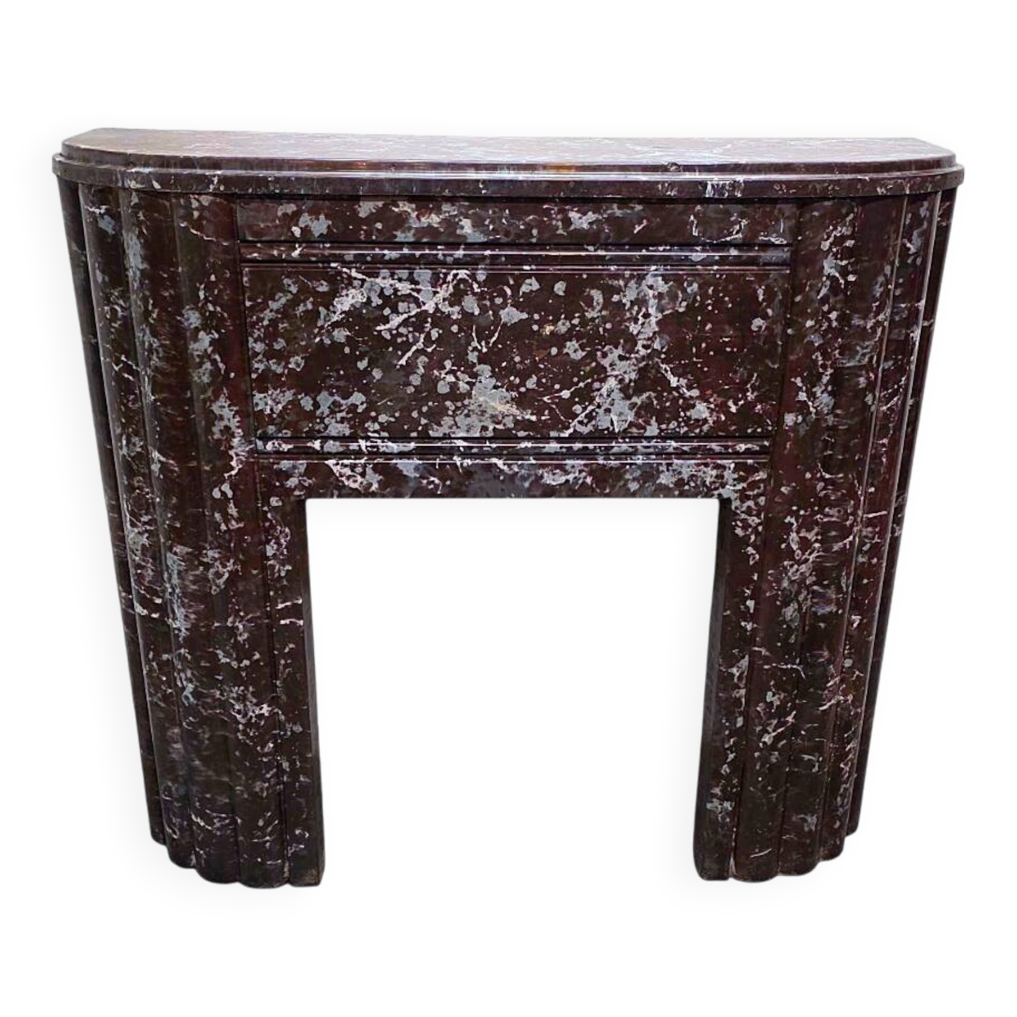 French Art Deco Faux Marble Mantelpiece, from the 1920/30s