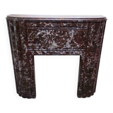 French Art Deco Faux Marble Mantelpiece, from the 1920/30s