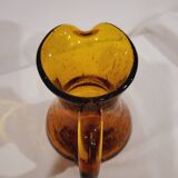 Biot pitcher in bubbled glass