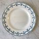 round dish in blue Iron Earth U&C Digoin Sarreguemines model Les Ternes late 19th century