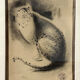 Gustave Guétant (1873–1953) – "Leopard at Rest" – Original drawing e