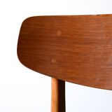 Danish teak wood chair reupholstered